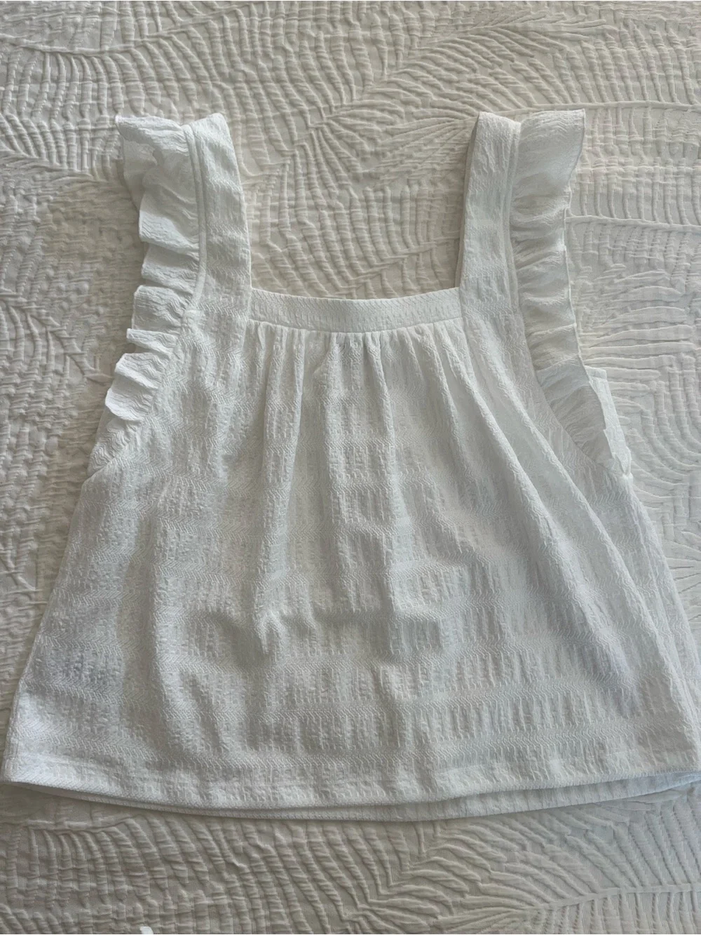 Another Love White Ruffle Strap Tank - Picture 5 of 7